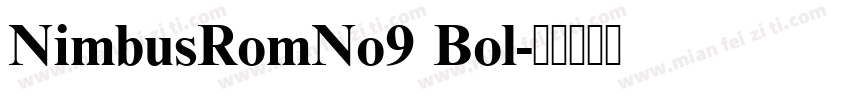 NimbusRomNo9 Bol字体转换